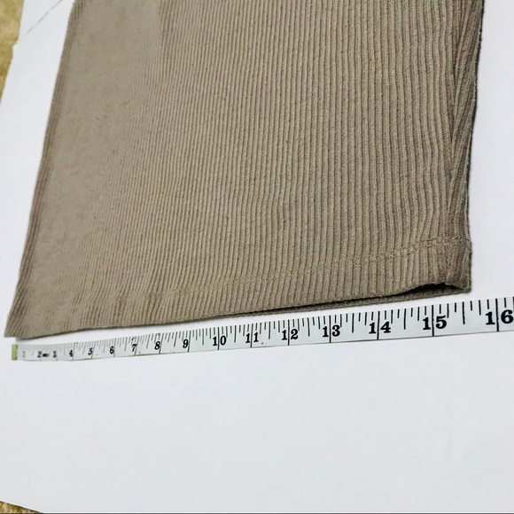 🌲3/$20 Forever 21 Ribbed Tank Dress Brown Tan Midi Knee M - Picture 7 of 9